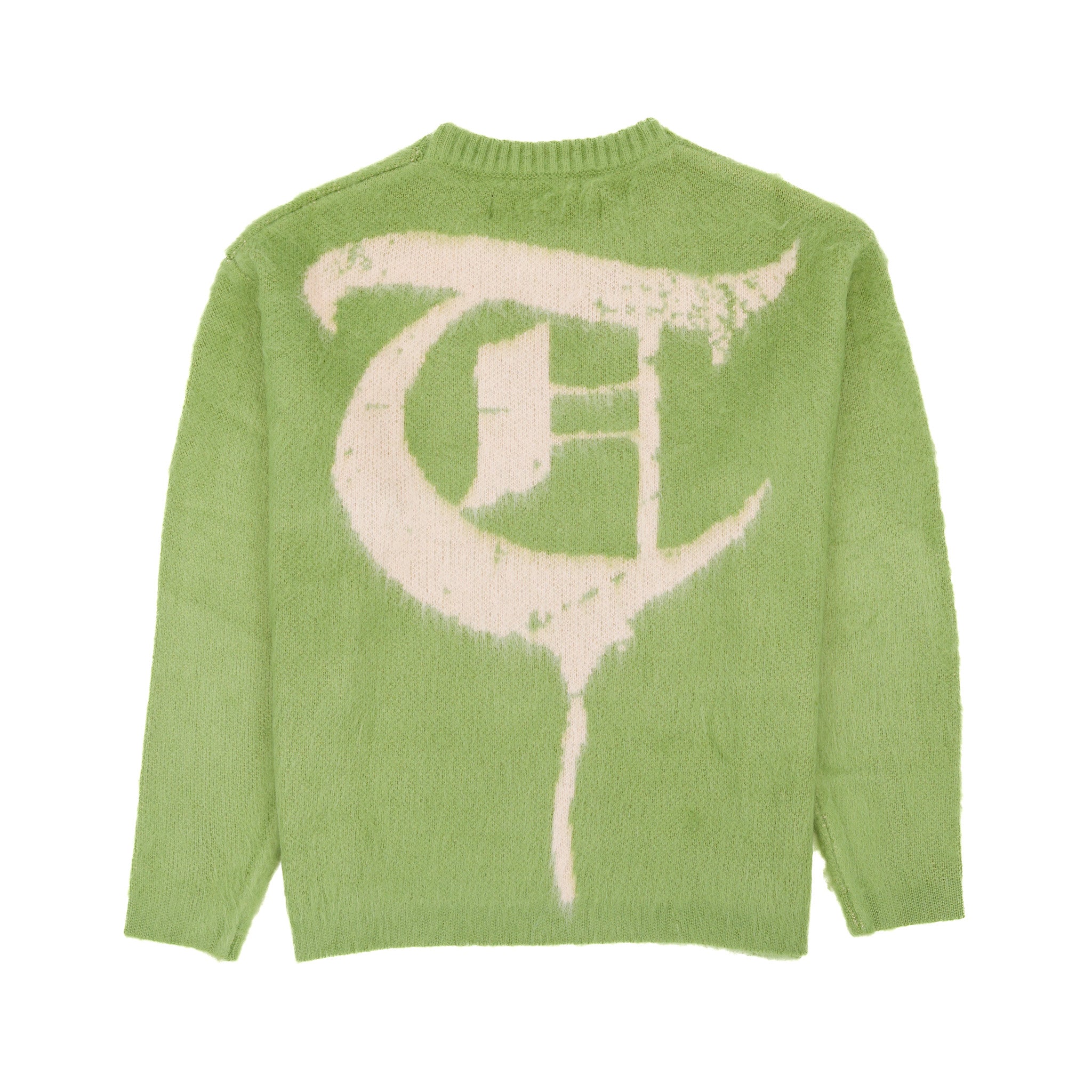 "MOHAIR SWEATER"Green/Oatmeal Logo Sweater