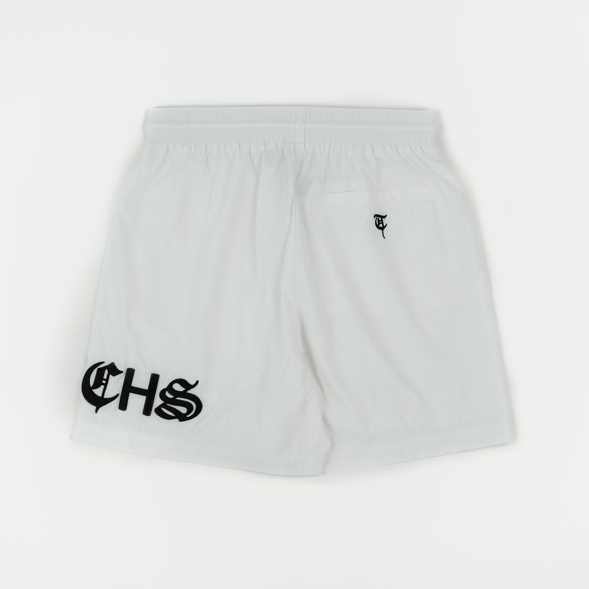 Stitched Nylon white Shorts