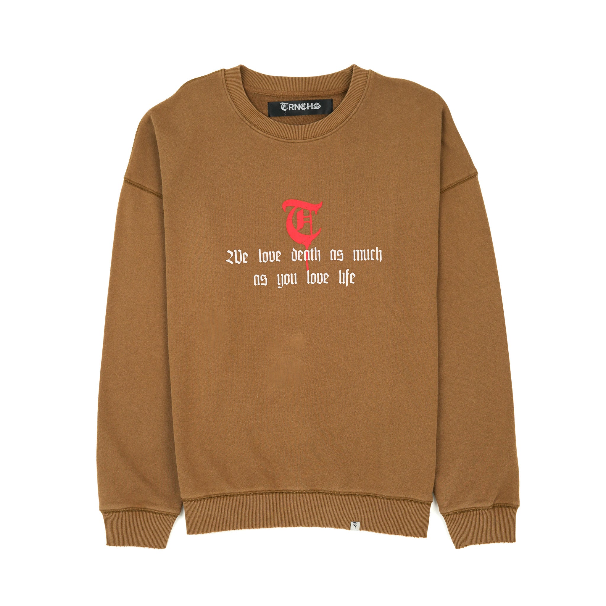 "KHANDAQ" Mocha Crewneck