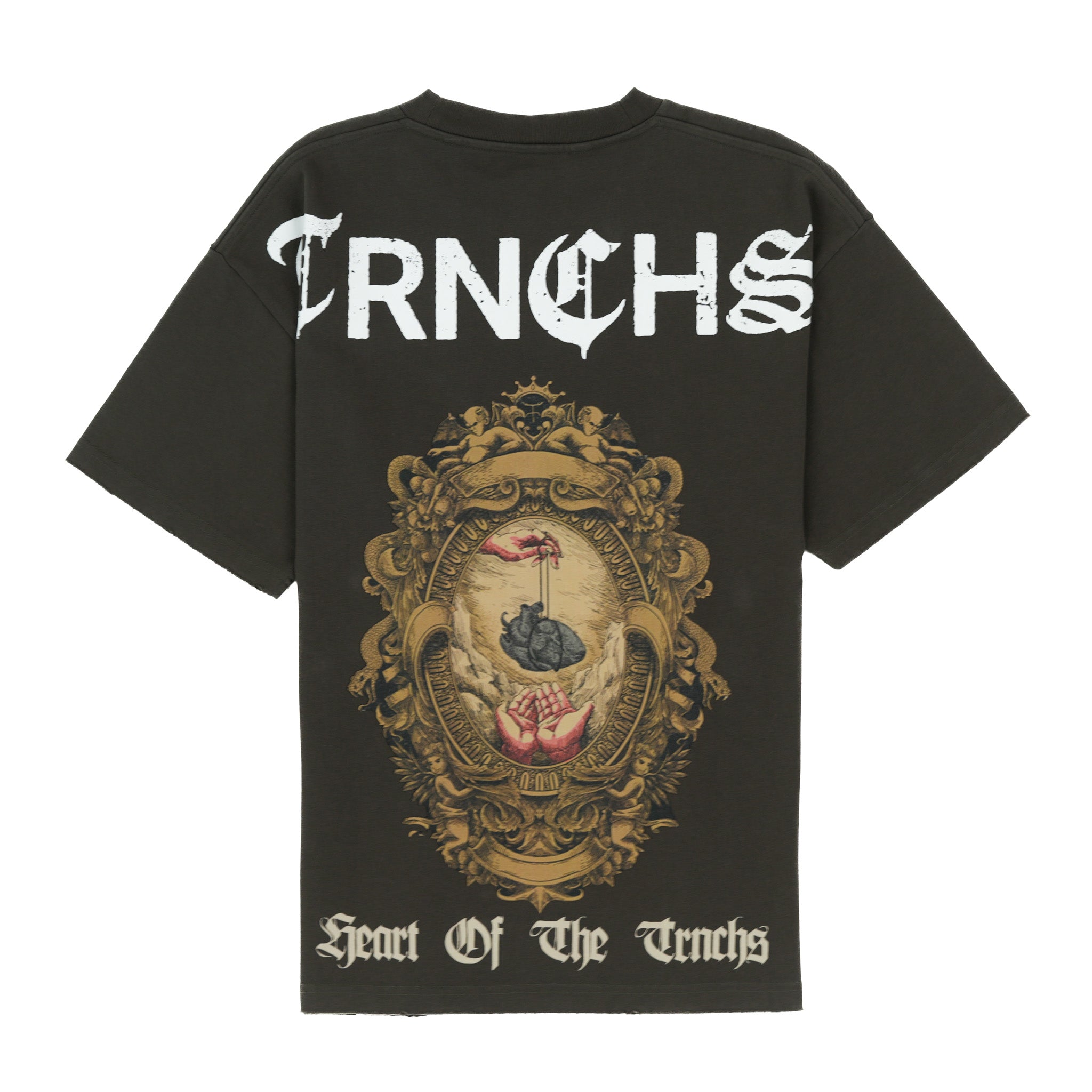 "HEART OF THE TRNCHS" Black Tee
