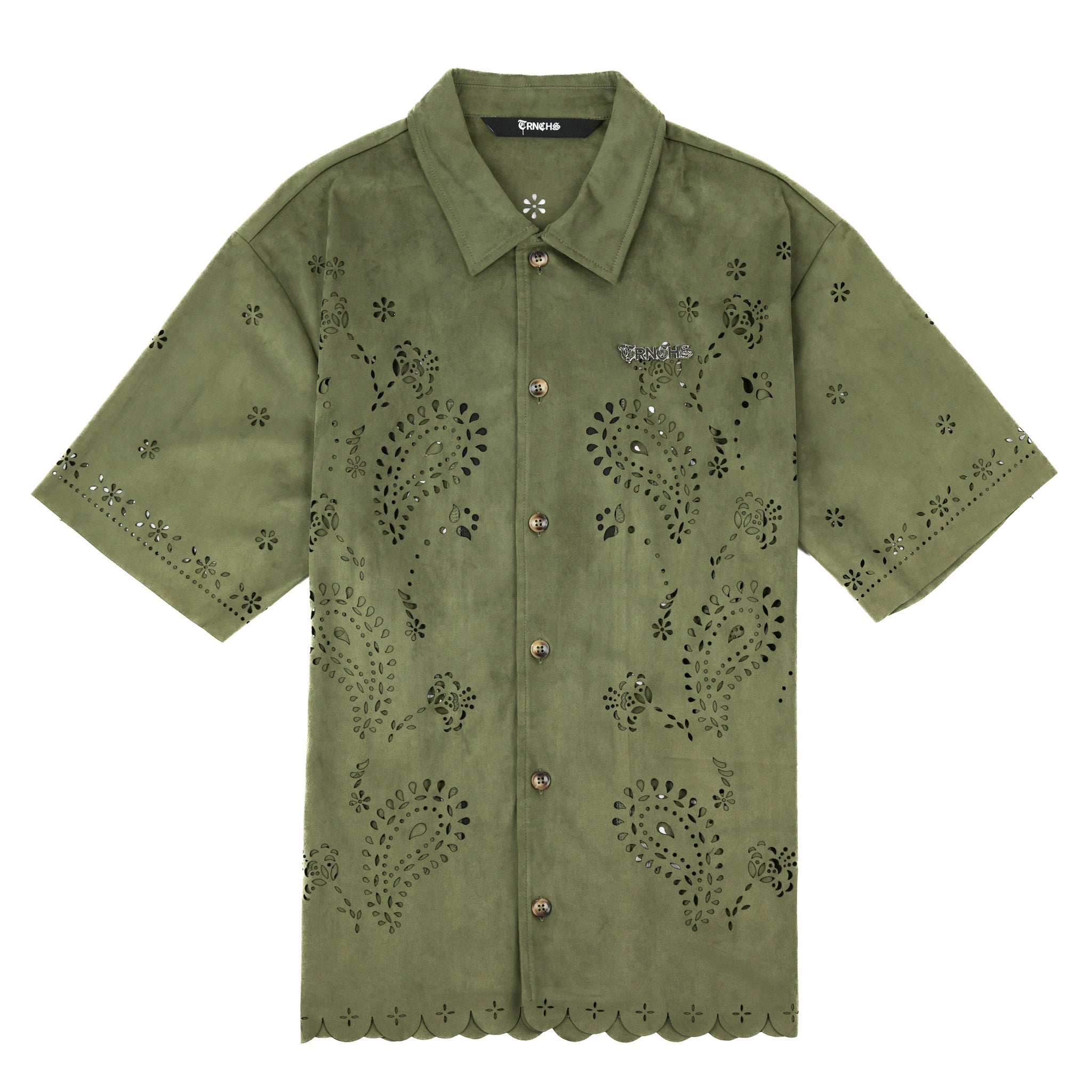 "EISABA" Olive Button Up