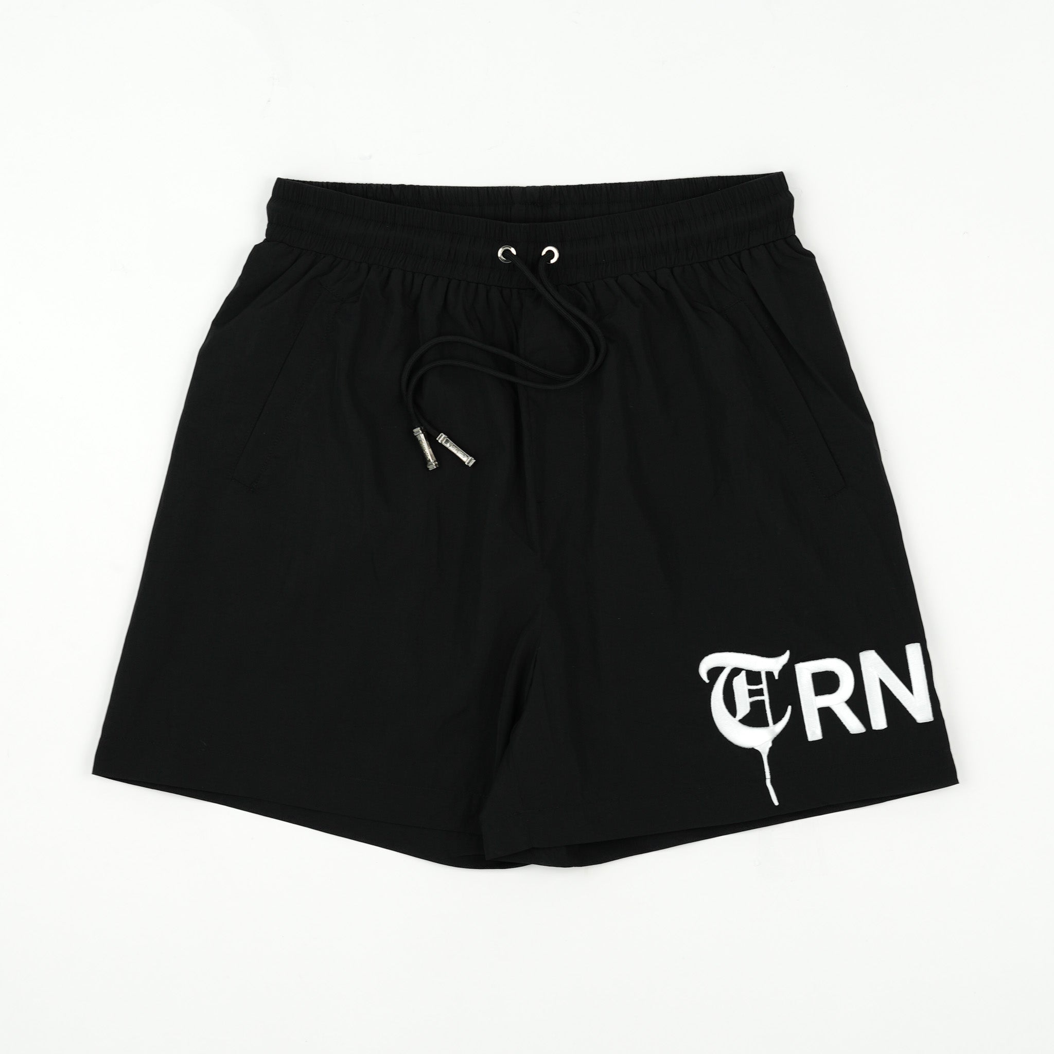 Stitched Nylon Black Shorts