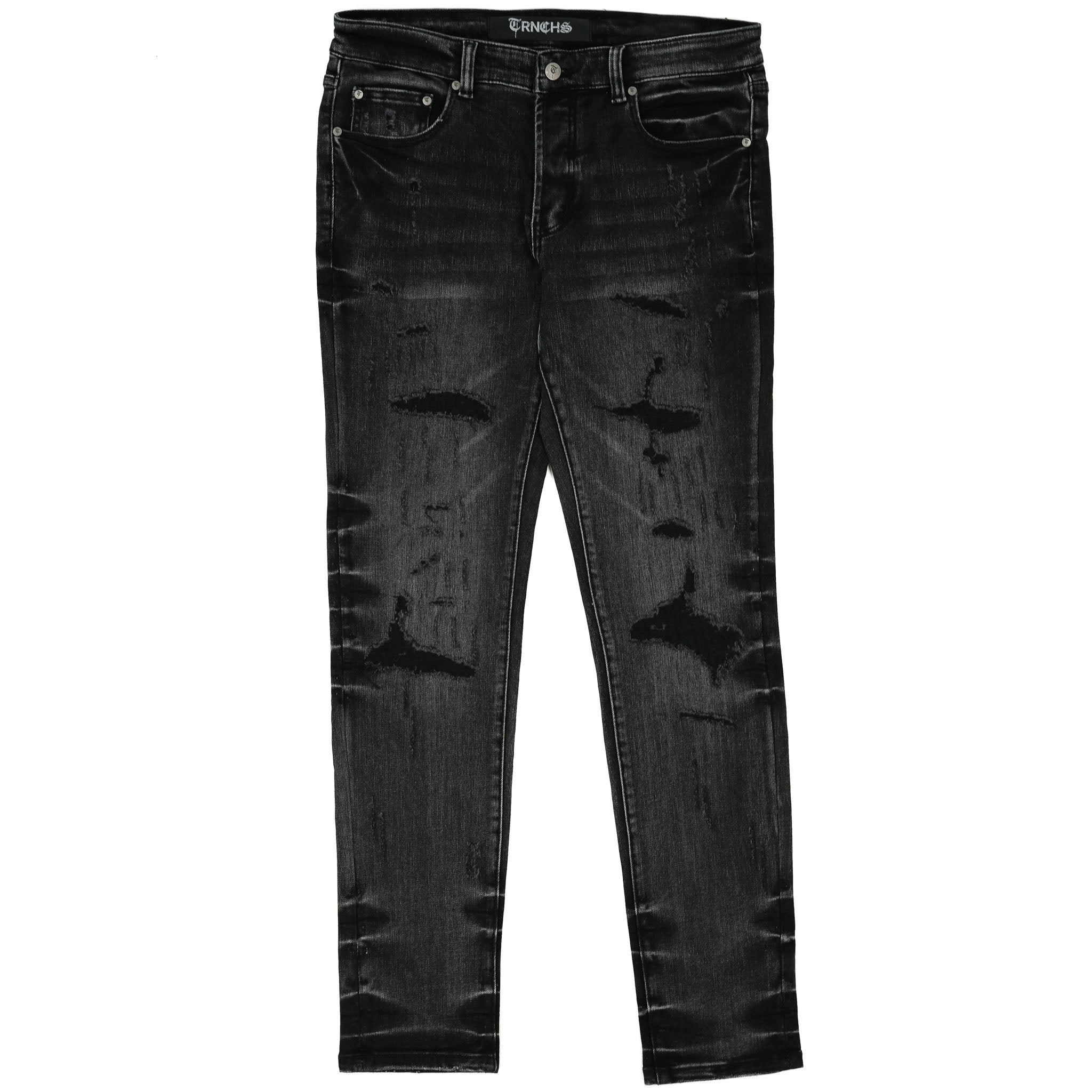 "SAYYAN" Black Wash Skinny Denim
