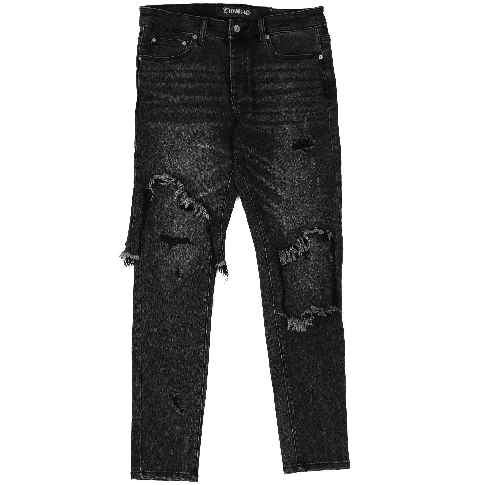 "TA'IZZ" Black Wash Skinny Denim