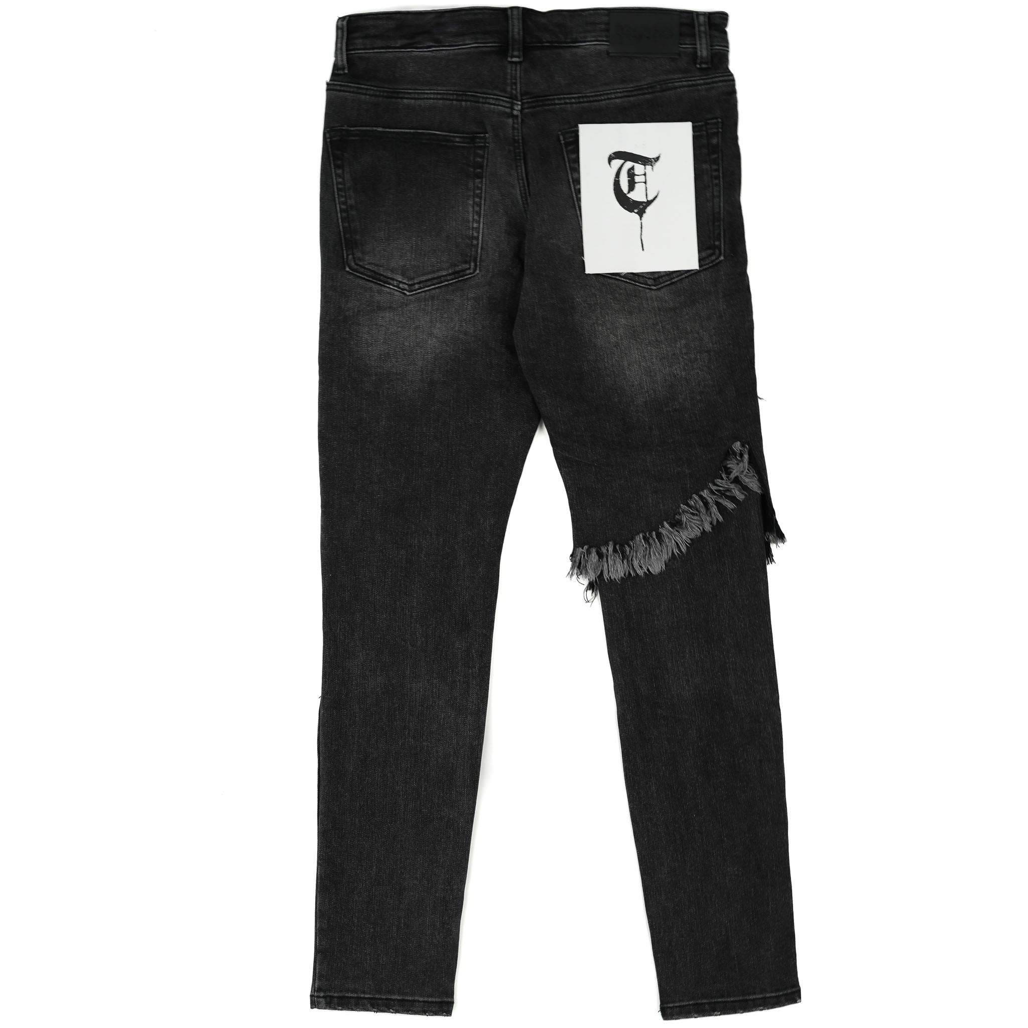 "TA'IZZ" Black Wash Skinny Denim