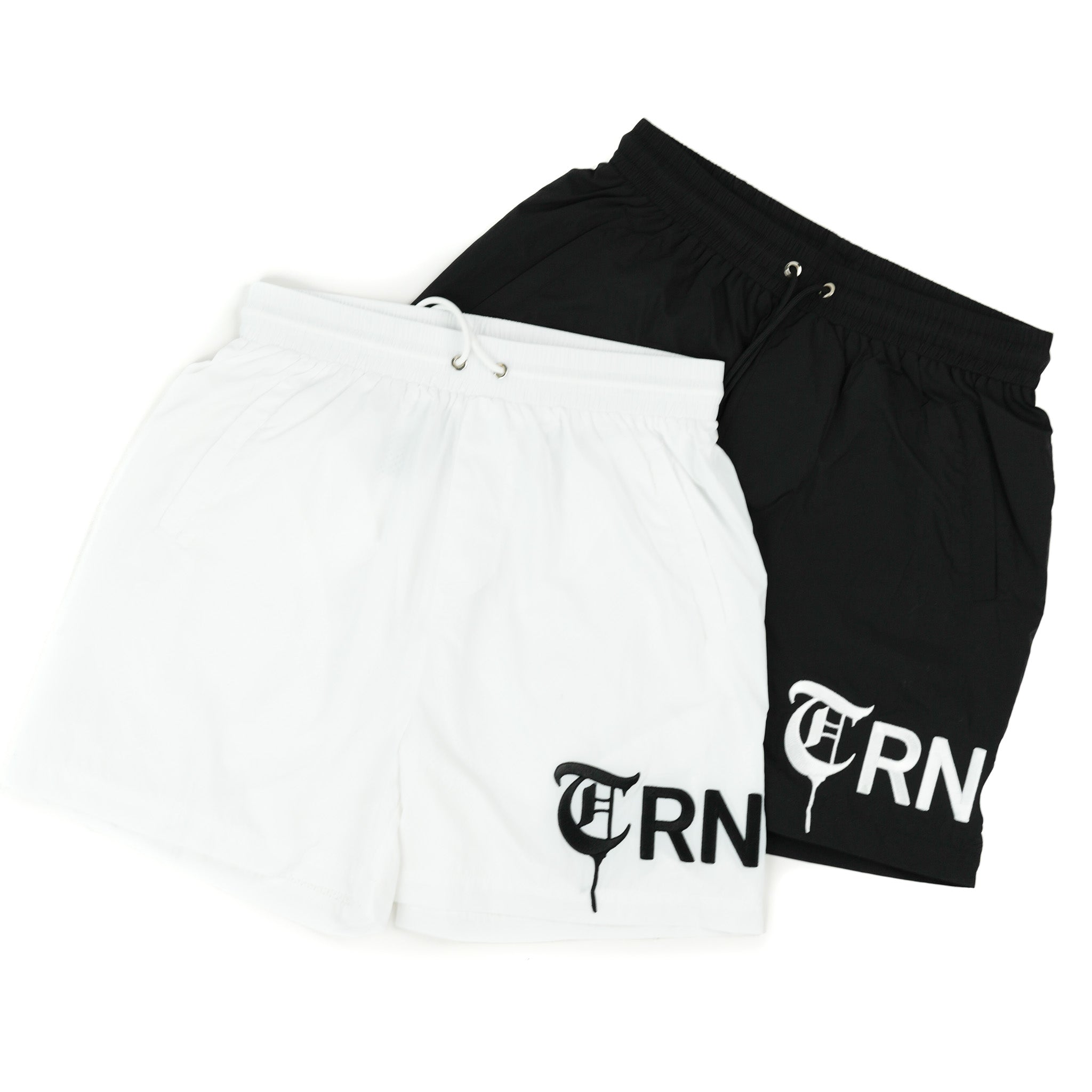 Stitched Nylon Black Shorts